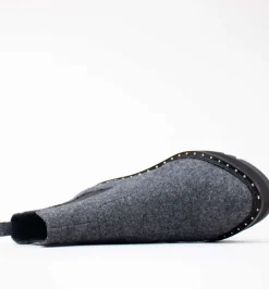 Cecelia New York -Gemma Slip On Low Wedge Boot Gray Knit Online