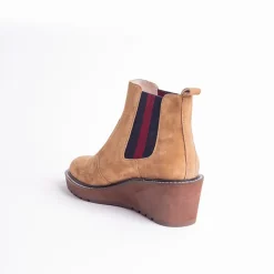 Cecelia New York -Gemma Slip On Low Wedge Boot Nutella New