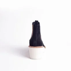 Cecelia New York -Gemma Slip On Low Wedge Boot Black Best